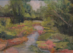 creek running through spring colors