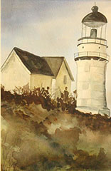Tribute to Maine - lighthouse link to Watercolor page